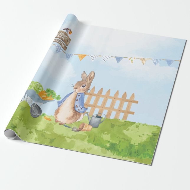 Peter the Rabbit Wrapping Paper (Unrolled)