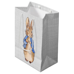 Peter with a Gray Linen background Medium Gift Bag
