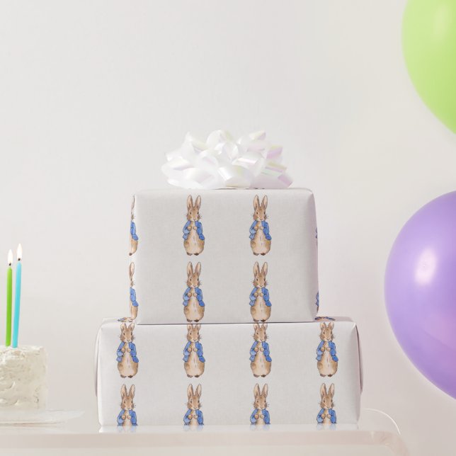 Peter with a Grey Linen background  Wrapping Paper (Party Gifts)