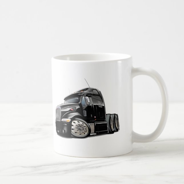 Peterbilt Black Truck Coffee Mug (Right)