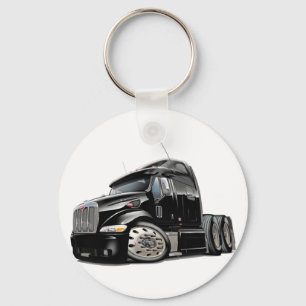 Peterbilt Black Truck Key Ring