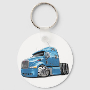 Peterbilt Lt Blue Truck Key Ring