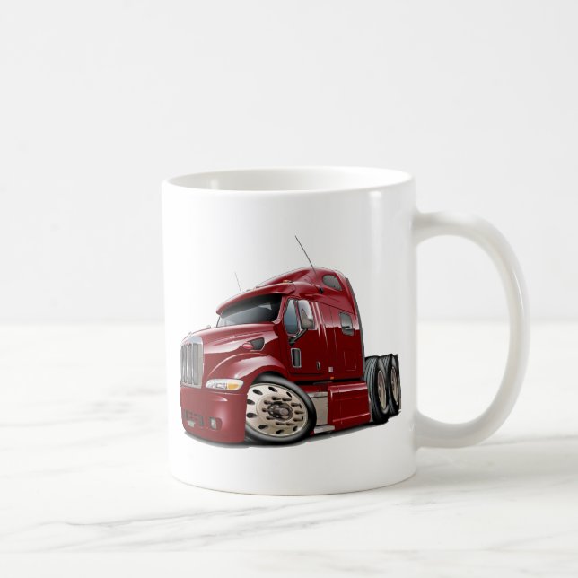 Peterbilt Maroon Truck Coffee Mug (Right)