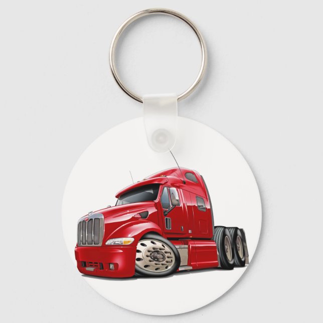 Peterbilt Red Truck Key Ring (Front)
