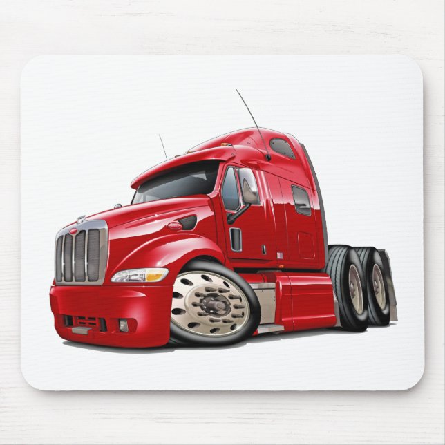 Peterbilt Red Truck Mouse Mat (Front)