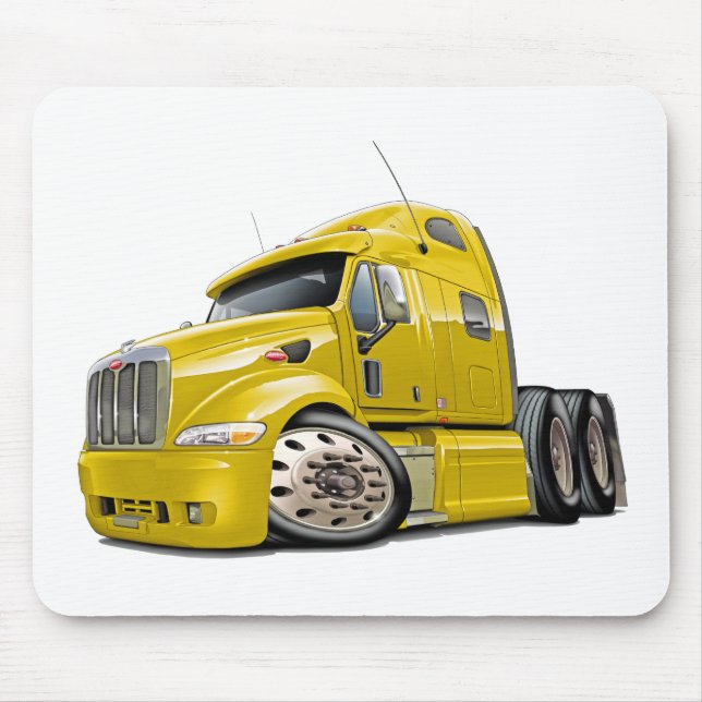 Peterbilt Yellow Truck Mouse Mat (Front)