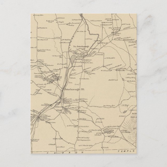 Peterborough, Hillsborough Co Postcard (Front)