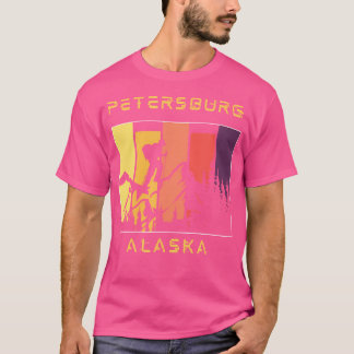 Petersburg Ak Distressed Mountain Hiking And Climb T-Shirt