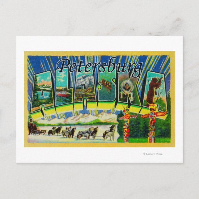 Petersburg, Alaska - Large Letter Scenes Postcard (Front)