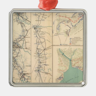 Petersburg environs Bentonville Carolinas Metal Tree Decoration