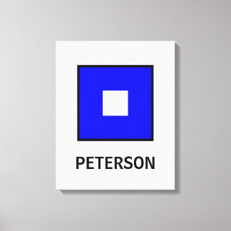 Peterson Family Name Nautical Flag Canvas Print