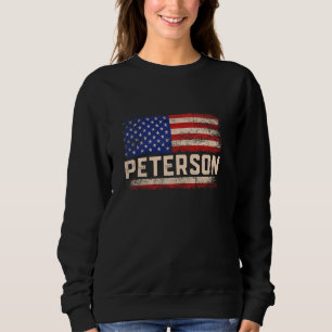 Peterson Last Name Shirt Peterson Name American Fl