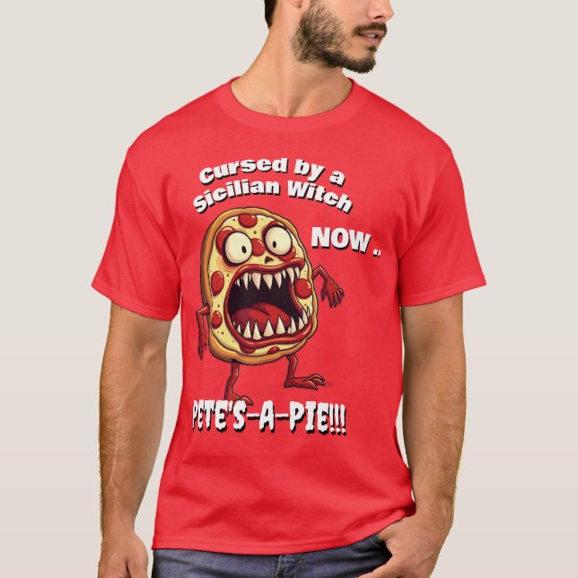 PETE'S-A-PIE Graphic Foodie Football  Fashion T-Shirt (Front)
