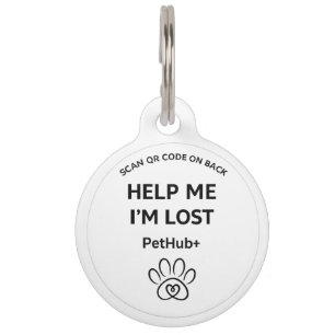 PetHub+ QR Code Pet ID Tag – Scan Me Lost & Found
