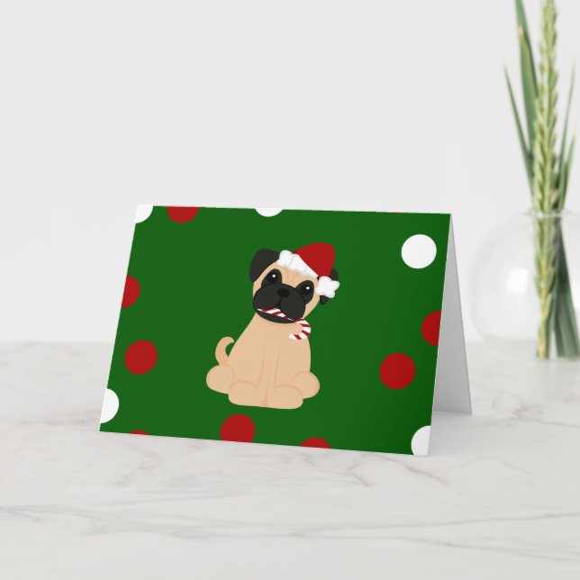 Peticularfashions.com Christmas Pug Holiday Card (Front)