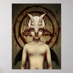 PETIT BAPHOMET Lowbrow Art Poster
