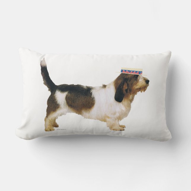 Petit Basset Griffon Vendeen Dapper Lumbar Cushion (Front)