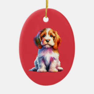 Petit Basset Griffon Vendeen Dog Ceramic Tree Decoration