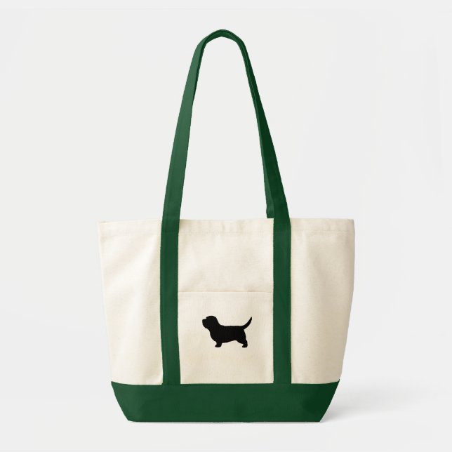 Petit Basset Griffon Vendeen Dog Silhouette PBGV Tote Bag (Front)