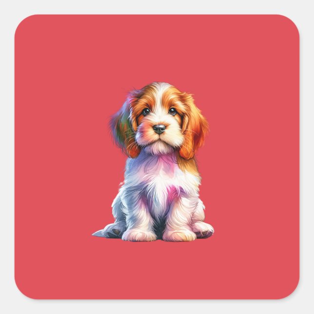 Petit Basset Griffon Vendeen Dog Square Sticker (Front)