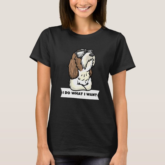 Petit Basset Griffon Vendéen Dog Stubborn With Sun T-Shirt (Front)