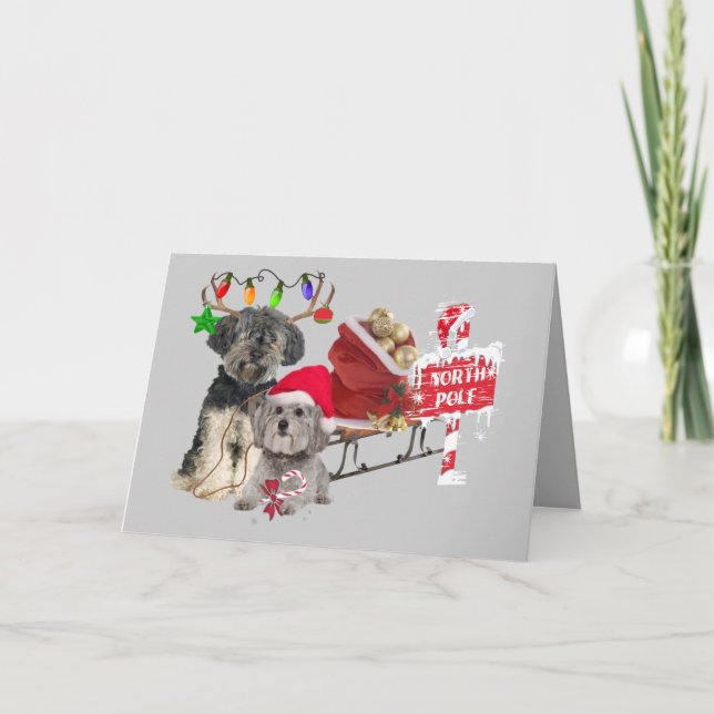 Petit Basset Griffon Vendeen North Pole Cards (Front)