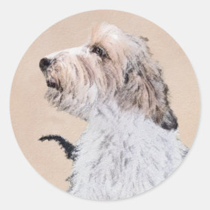 Petit Basset Griffon Vendéen Painting - Dog Art Classic Round Sticker