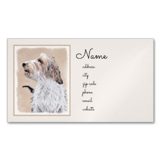 Petit Basset Griffon Vendéen Painting - Dog Art Magnetic Business Card
