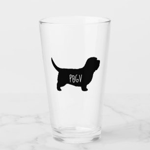Petit Basset Griffon Vendeen Silhouette PBGV Glass