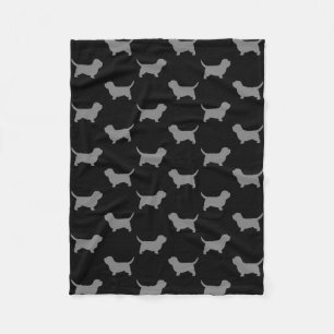 Petit Basset Griffon Vendeen Silhouettes PBGVs Fleece Blanket