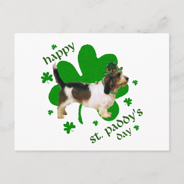 Petit Basset Griffon Vendeen St Paddy Postcard (Front)