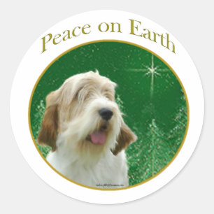 Petit Basset Griffon Venden Peace Classic Round Sticker
