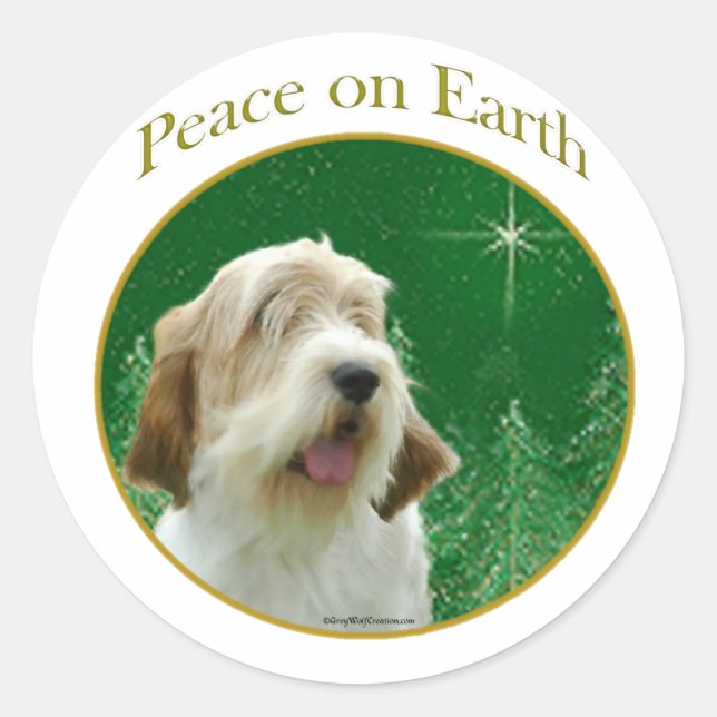 Petit Basset Griffon Venden Peace Classic Round Sticker (Front)