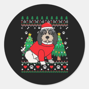 Petit Bet Griffon Vendeen Christmas Ornament Tree Classic Round Sticker
