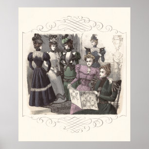 Petit Echo de La Mode Vintage French Fashion Poster