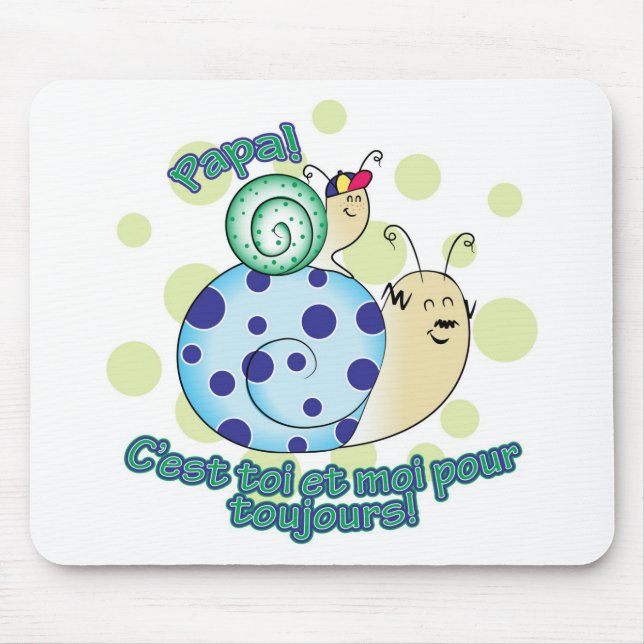 Petit garçon à Papa Mouse Mat (Front)