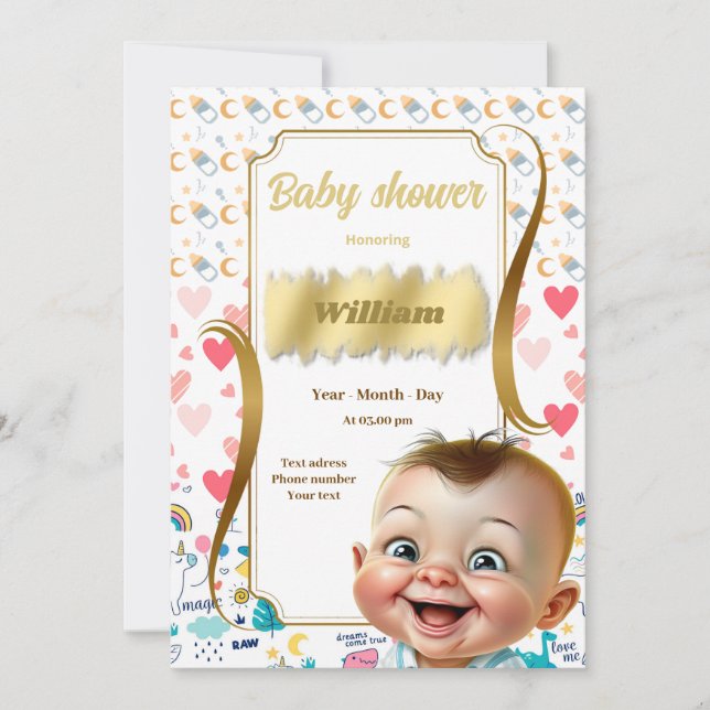 Petit homme en vue ! invitation (Front)