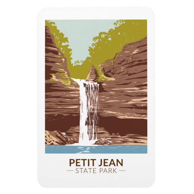 Petit Jean State Park Arkansas Vintage  Magnet (Vertical)