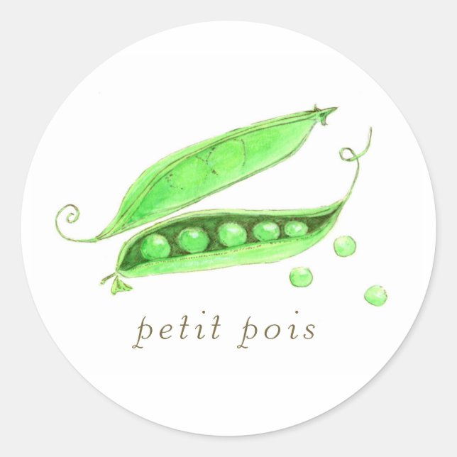 Petit Pois  Classic Round Sticker (Front)
