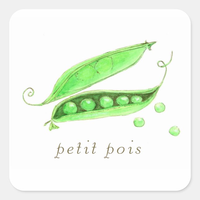 Petit Pois Square Sticker (Front)