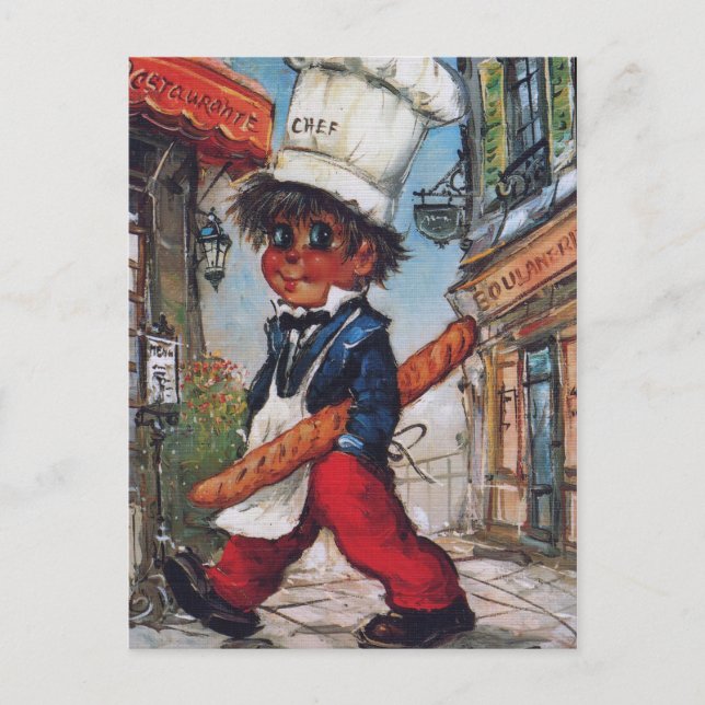 Petit Poulbot chef de cuisine Postcard (Front)