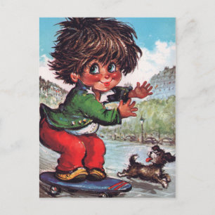 Petit Poulbot skate Postcard