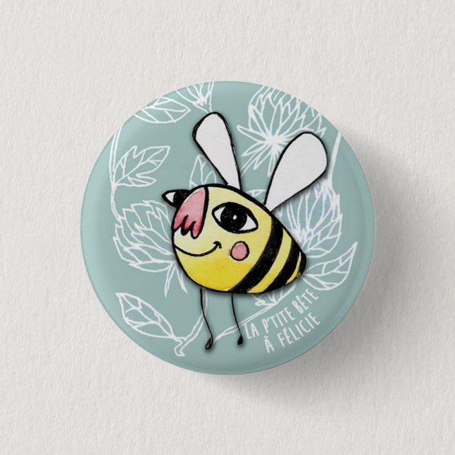 Petite Abeille - Little Bee Félicie 3 Cm Round Badge (Front)