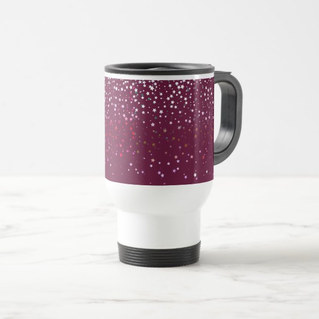 Petite Berry Stars Travel Coffee Mug-Wine Travel Mug (Front Right)