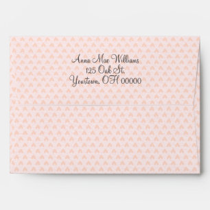 petite blush pink hearts envelope