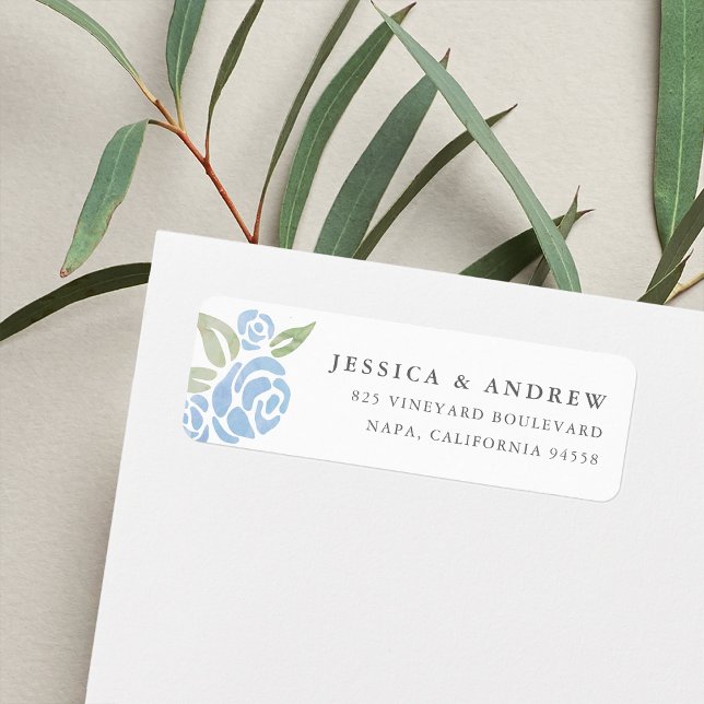 Petite Bouquet Return Address Labels | Cornflower (Creator Uploaded)