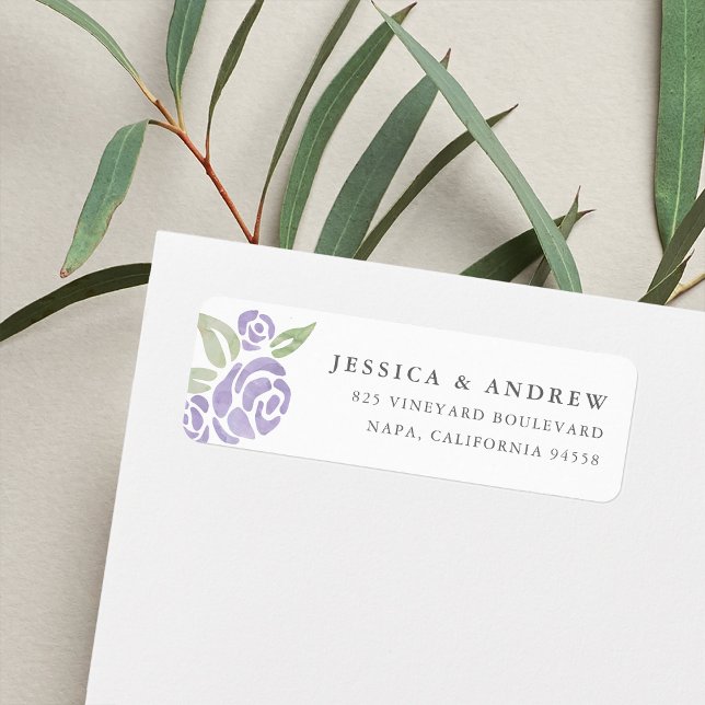 Petite Bouquet Return Address Labels | Lilac (Creator Uploaded)