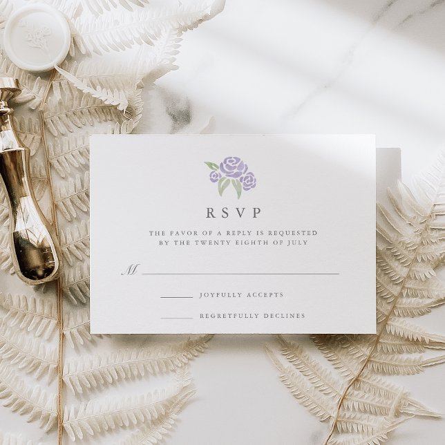 Petite Bouquet RSVP Card | Lilac (Creator Uploaded)