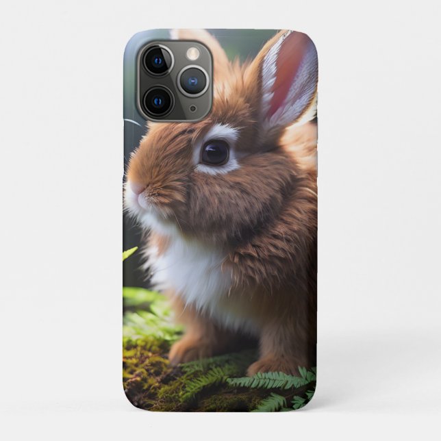 "Petite Charm: The Brown and White Dwarf Bunny" Case-Mate iPhone Case (Back)