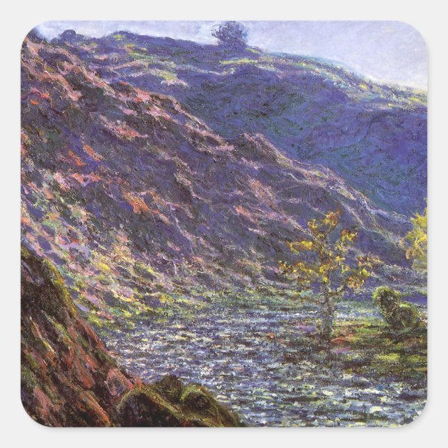 Petite Creuse, Sunlight by Claude Monet Square Sticker (Front)